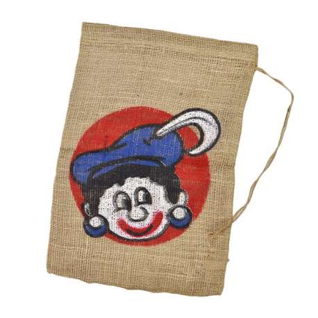Jute zak Sinterklaas bedrukt met Piet 30 x 40 cm gebruik: Jute zak Sinterklaas bedrukt met Piet 30 x 40 cm
