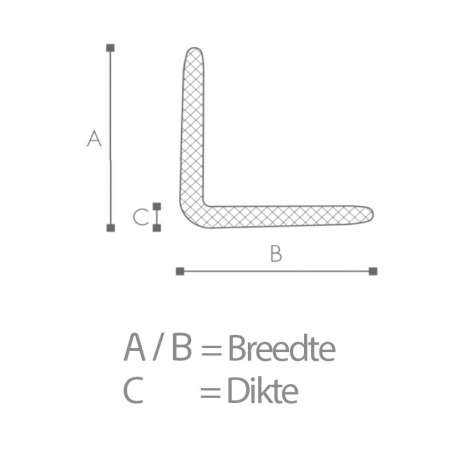 L-profiel van schuim (per strook) gebruik: L-profiel van schuim (per strook)
