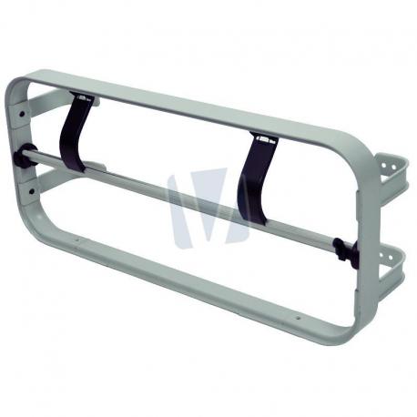 Papierrolhouder met mes incl. voetsteunen en wandbeugels gebruik: Papierrolhouder met mes incl. voetsteunen en wandbeugels