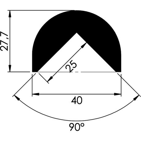 C-vorm 40 x 28 mm schuimprofiel NOMA PROTECT WARNING zwart/ geel gebruik: C-vorm 40 x 28 mm schuimprofiel NOMA PROTECT WARNING zwart/ geel